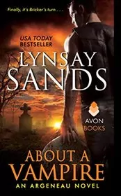 Book cover for "About a Vampire" by Lynsay Sands