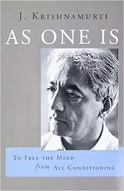 Book cover for "As One Is" by Jiddu Krishnamurti