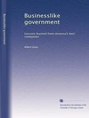 Book cover for "Businesslike Government" by Al Gore