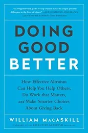 Book cover for "Doing Good Better" by William MacAskill