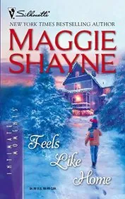 Book cover for "Feels Like Home / A Mommy for Christmas" by Maggie Shayne