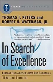Book cover for "In Search of Excellence" by Tom Peters