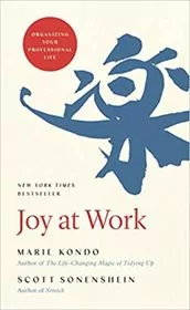 Book cover for "Joy at Work" by Marie Kondo