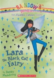 Book cover for "Lara the Black Cat Fairy" by Daisy Meadows