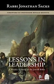 Book cover for "Lessons in Leadership" by Jonathan Sacks