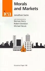 Book cover for "Morals and Markets" by Jonathan Sacks