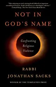 Book cover for "Not in God's Name" by Jonathan Sacks