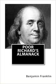 Book cover for "Poor Richard's Almanack" by Benjamin Franklin
