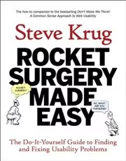 Book cover for "Rocket Surgery Made Easy" by Steve Krug
