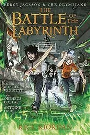 Book cover for "The Battle of the Labyrinth Graphic Novel" by Rick Riordan
