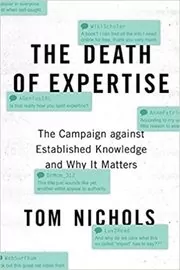 Book cover for "The Death of Expertise" by Tom Nichols