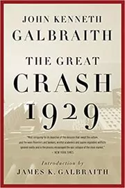 Book cover for "The Great Crash 1929" by John Kenneth Galbraith