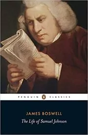 Book cover for "The Life of Samuel Johnson" by James Boswell