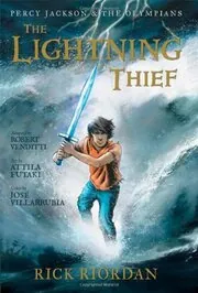 Book cover for "The Lightning Thief Graphic Novel" by Rick Riordan