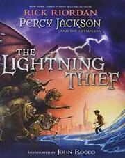 Book cover for "The Lightning Thief Illustrated Edition" by Rick Riordan