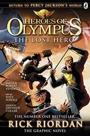 Book cover for "The Lost Hero Graphic Novel" by Rick Riordan