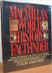 Book cover for "The Macmillan World History Factfinder" by Colin McEvedy