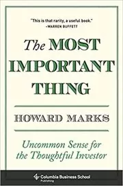Book cover for "The Most Important Thing" by Howard Marks