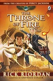 Book cover for "The Throne of Fire Graphic Novel" by Rick Riordan