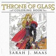 Book cover for "The Throne of Glass Coloring Book" by Sarah J. Maas