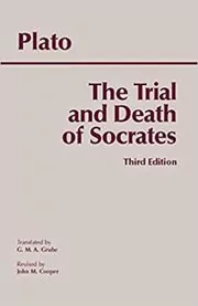 Book cover for "The Trial and Death of Socrates" by Plato