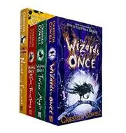 Book cover for "The Wizards of Once / Twice Magic / Knock Three Times / Never and Forever" by Cressida Cowell