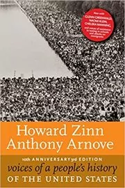 Book cover for "Voices of a People's History of the United States" by Howard Zinn