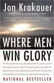 Book cover for "Where Men Win Glory" by Jon Krakauer